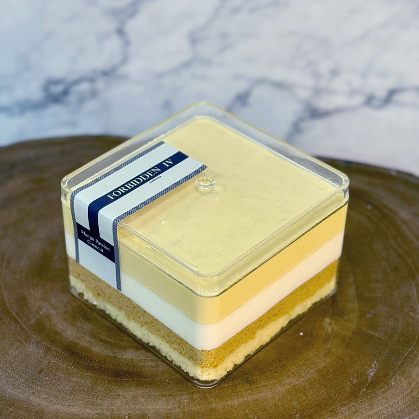 Mango Passion Coconut Mousse Cake