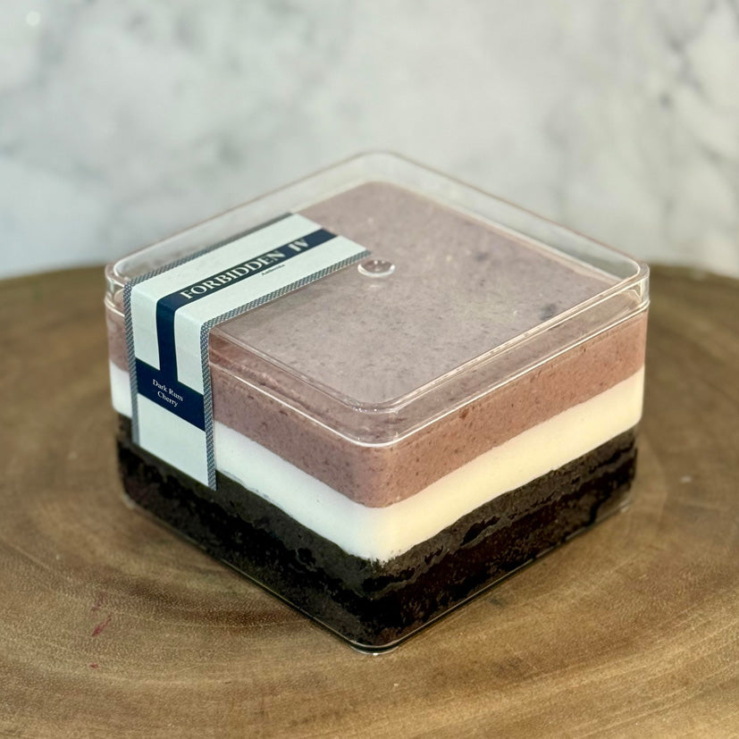 Dark Rum Cherry Mousse Cake